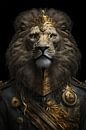 Leeuw Portret | Generaal Clayton by Digitale Schilderijen thumbnail