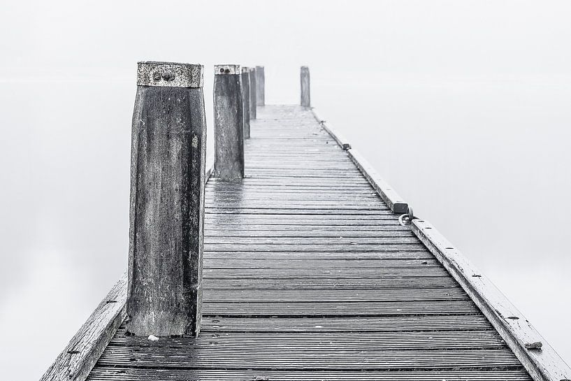 Steiger in de mist von Bert Zuidweg