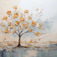 Abstract tree in autumn colours