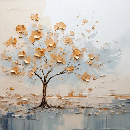 Abstracte boom in herfstkleuren