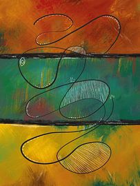 Stammesfeuer am Abend Tribal Art