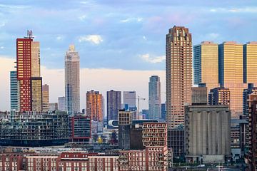 Rotterdam skyline tijdens zonsopgang van Sjoerd van der Wal Fotografie
