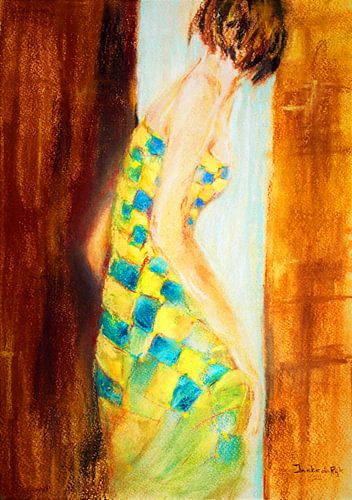 Qui est là ? (dessin au crayon pastel)