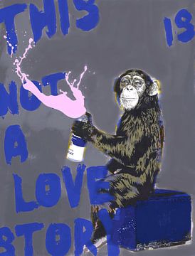 Dit is geen liefdesverhaal - Hommage Banksy van Felix von Altersheim