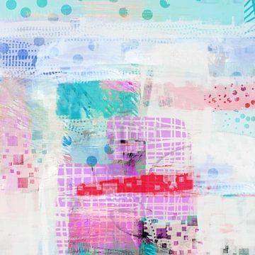 abstracte accenten 2 neon van Claudia Gründler