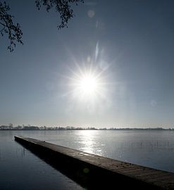 Winterzon boven Nannewiid by Rutger Hoekstra