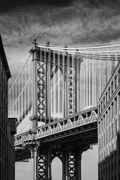 Le pont de Manhattan en noir et blanc par Henk Meijer Photography
