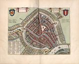 Gouda, Stadtplan Joan Blaeu 1652 von Atelier Liesjes Miniaturansicht