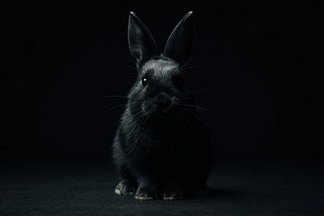 Portrait de lapin en lumière sombre sur Imperial Art House