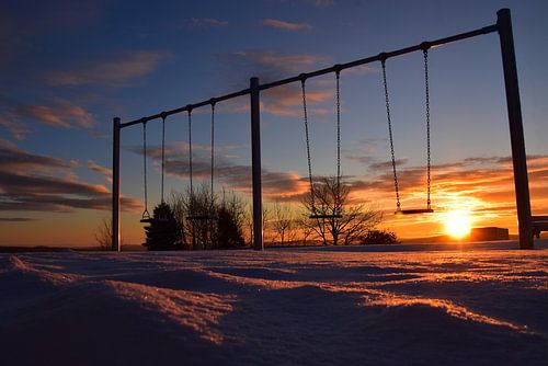Un lever de soleil un matin froid