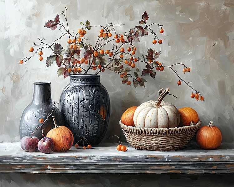 Nature morte abstraite d'automne par Caprices d'Art
