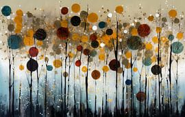 Circles Forest Painting by Preet Lambon