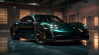 Green Porsche Taycan