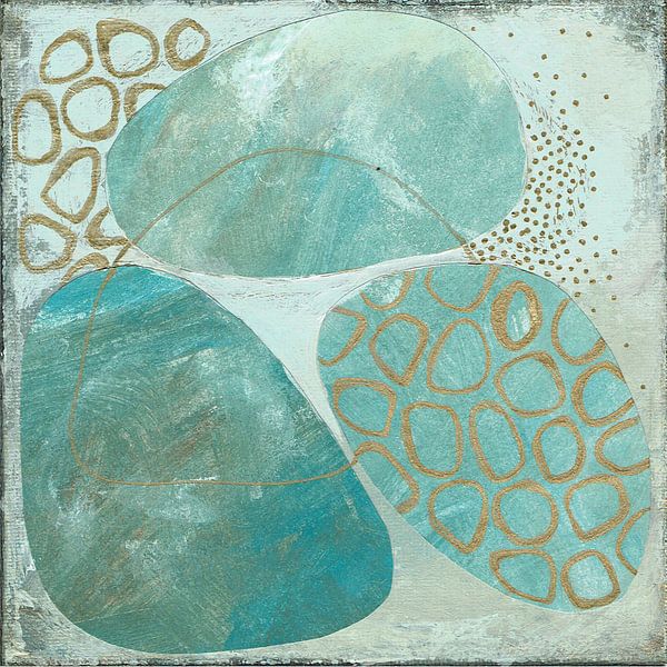 Organic shapes in Turquoise by Behindthegray