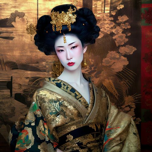 Geisha by Klimt 3 by DNH Expressions