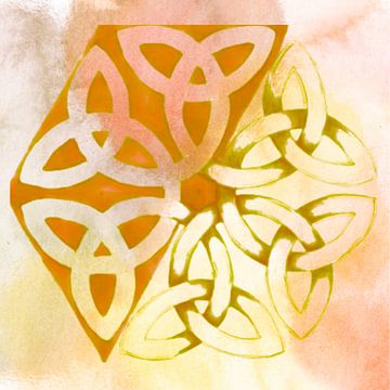 Keltische Geometrie – Abstracte Cirkel in Warme Kleuren by Atelier Monadikós