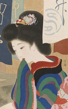 November: Ukiyo-e Beauties, Ikeda Shōenca