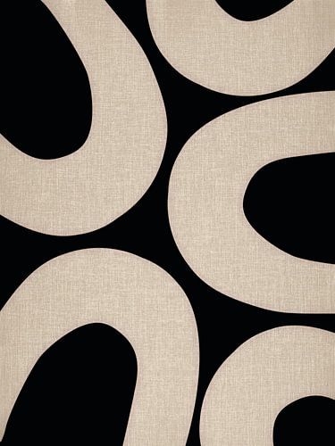 Regenboog Landschap Beige Zwart Abstract