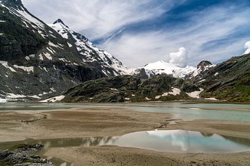 Lac glaciaire, Großglockner et glacier Pasterze, Autriche sur Peter Schickert
