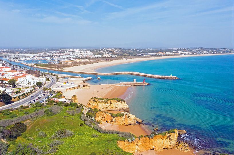 Aerial photo of the town of Lagos in the Algarve Portugal by Eye on You