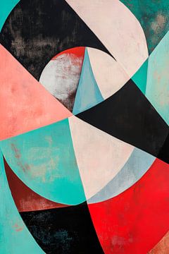 Geometric colours in soft harmonies by Poster Art Shop