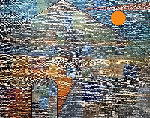 Geometric Sunset City