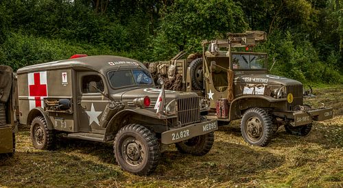 Legertrucks tijdens Weekend at War in Simpelveld