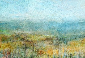 Land met gras van Claudia Gründler