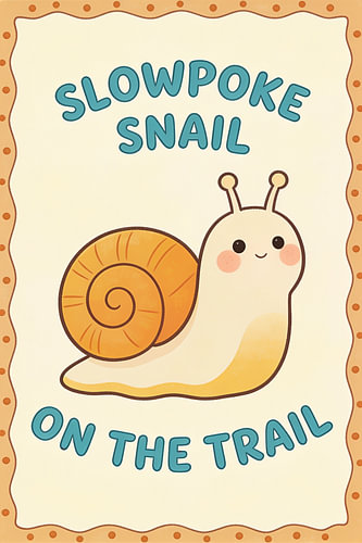 Escargot tout mignon – Affiche pour chambre d'enfant