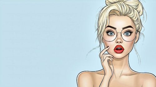Verrast model met een vintage look