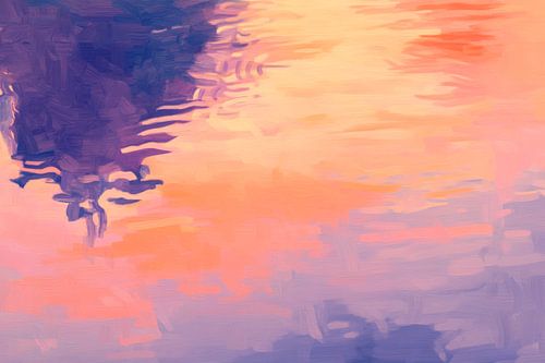 Des couleurs douces reflétées dans l'eau