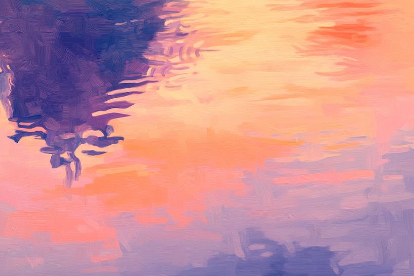 Sanfte Farben im Wasser reflektiert von Poster Art Shop