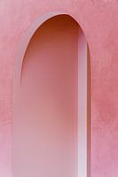 Roze architectuur ᝢ abstracte architectuurfotografie ᝢ texturen boog lijnen