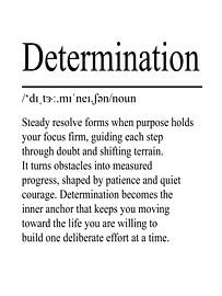 Determination Definition - White by WordsThatInspire