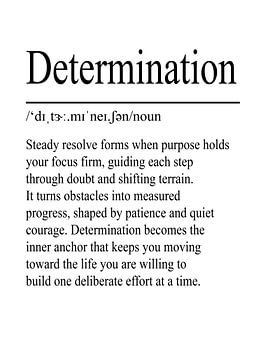 Determination Definition – White