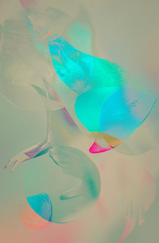 Abstrakte Collage in Farbe