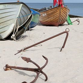 Oostzee - Vissersboten op het strand van Kölpinsee (Usedom) van t.ART