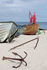Ostsee - Fischerboote am Strand von Kölpinsee (Usedom)