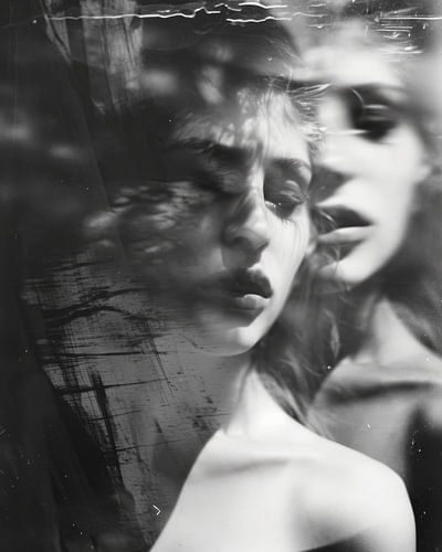 Stijlvol boudoir portret in zwart-wit