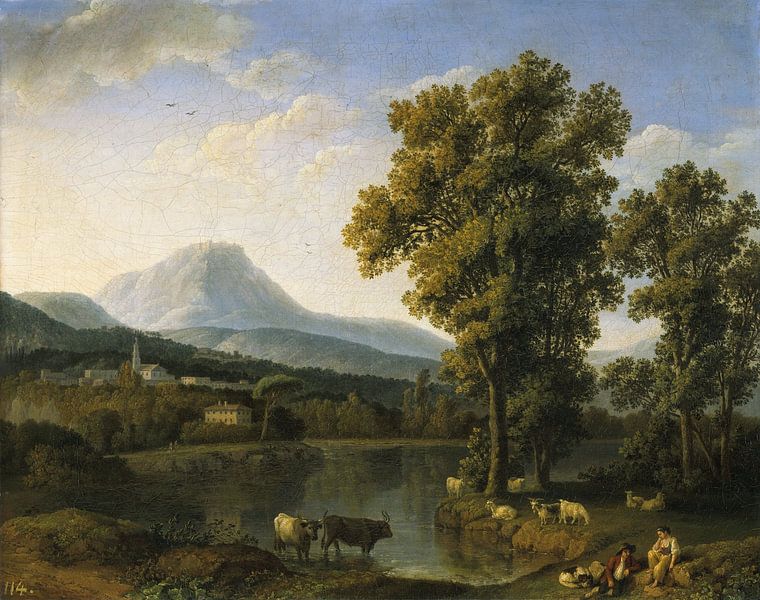 Paysage près de Cava dei Tirreni, Jakob Philipp Hackert par Des maîtres magistraux