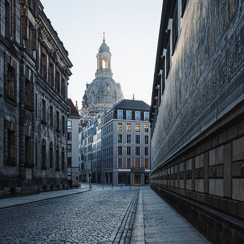The Dresden Procession of the Princes, with a view of the Frauenkirche