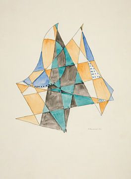 Abstractie op basis van zeilen, VII (1921) van David Kakabadze van Peter Balan