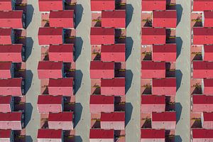 Huizen met rode daken van bovenaf gezien van Sjoerd van der Wal Fotografie