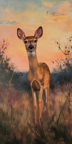Young doe at Sunset