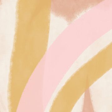 Moderne vormen en lijnen abstract in pastelkleuren nr. 9 van Dina Dankers