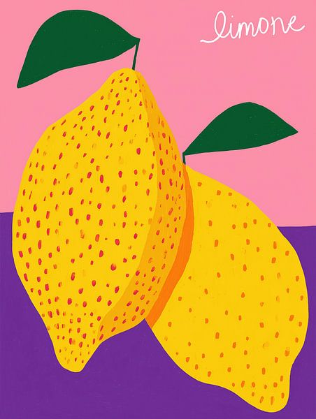 Citrons frais d'été | Décoration Italo Pop-Art riche en vitamines par Frank Daske | Foto & Design