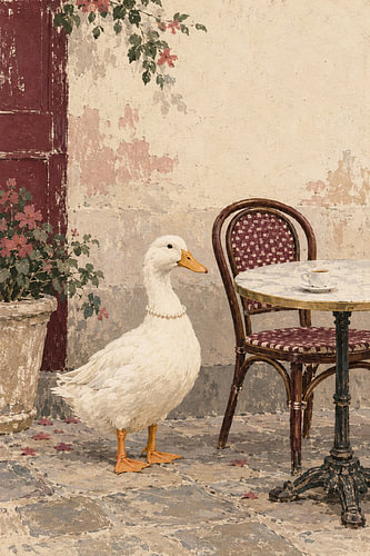 Die Ente mit der Perlenkette