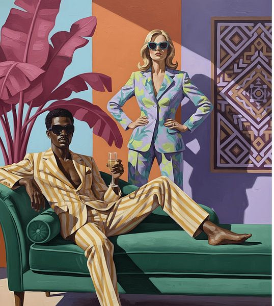 Luxe Retro Fashion Scene van BS