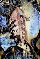 Pastel Feuille bleue