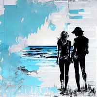 Beach with her aquablue